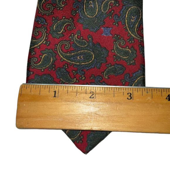 CELINE PARIS MEN’S 100% SILK PAISLEY TIE - Picture 2 of 9